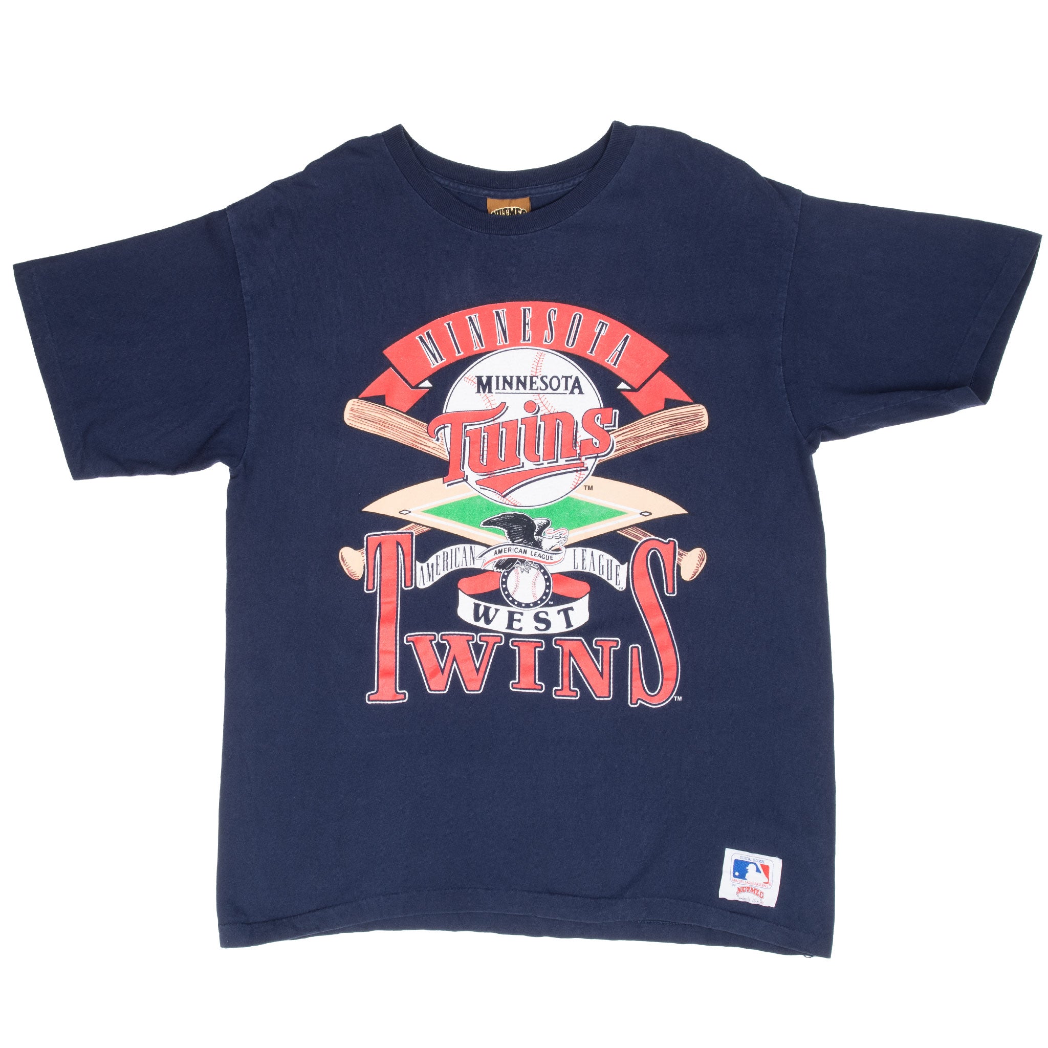 Vintage Mlb Minnesota Twins 1990S Tee Shirt Size Large Made In Usa With Single Stitch Sleeves