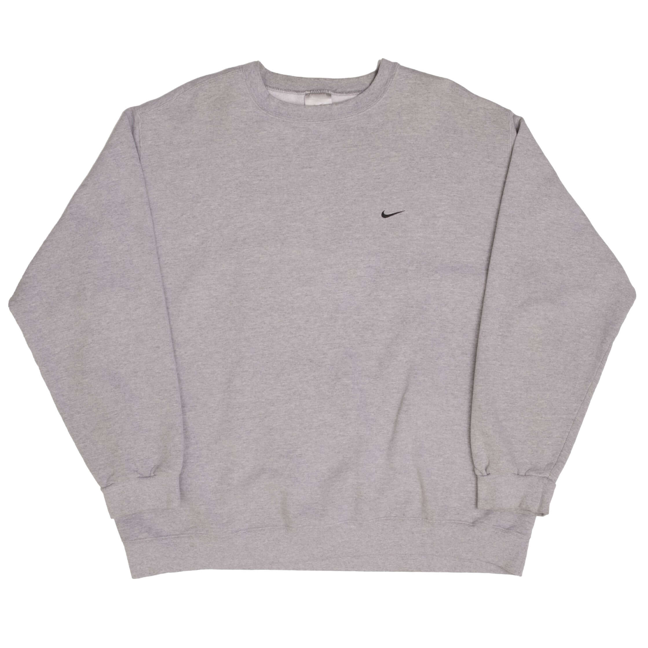 VINTAGE NIKE CLASSIC SWOOSH GREY SWEATSHIRT 2000S SIZE 2XL