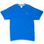 Front of blue Nike short-sleeve T-shirt with small white embroidered Swoosh
