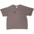 Front of brown Nike short-sleeve T-shirt with small black spellout and white Swoosh
