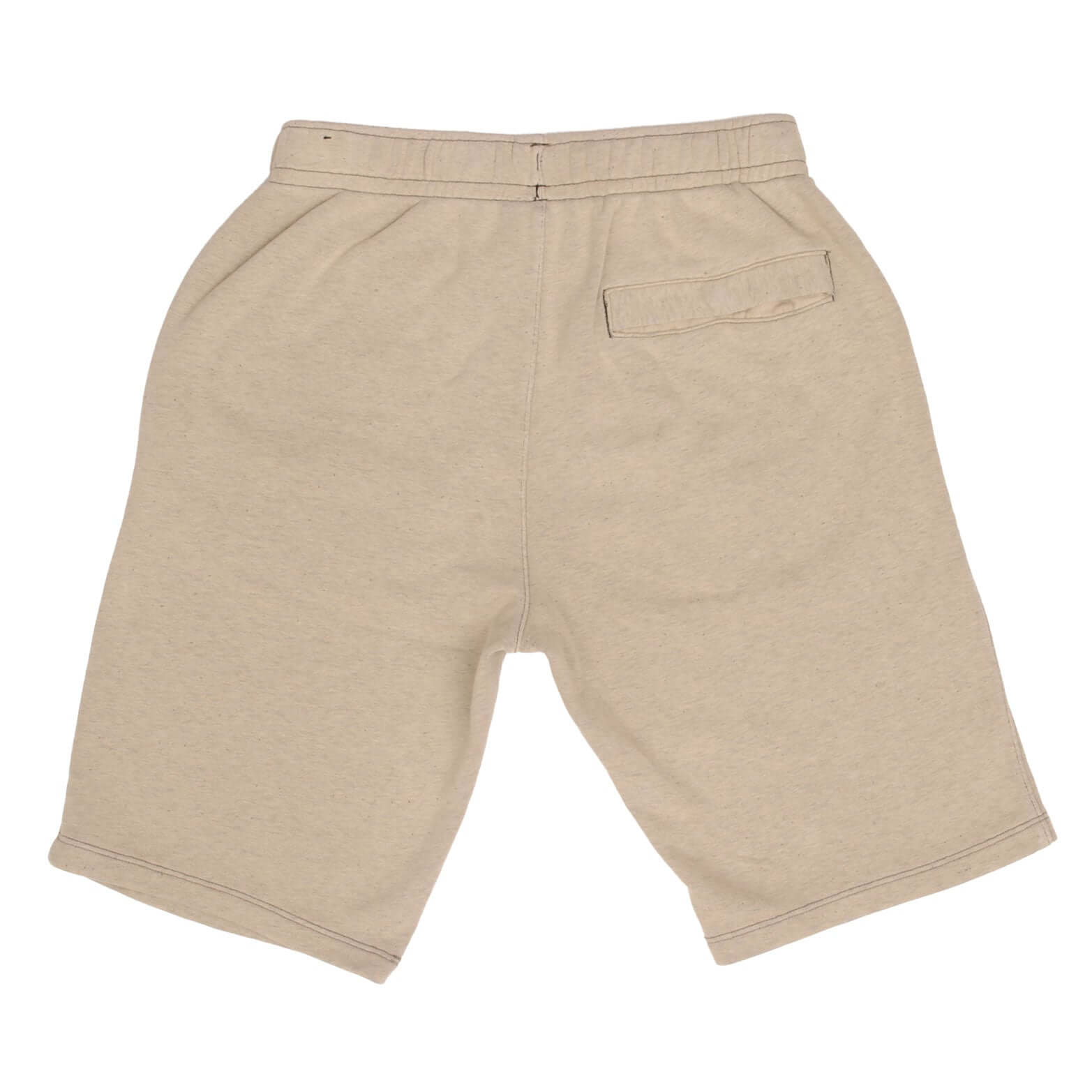 Vintage Nike Classic Swoosh Custom Made In The USA Sandstone Mid Length Shorts Available in Size Small, Medium, Large and XL. Up-cycled from Nike Joggers and Dye to a Pastel Sandstone color