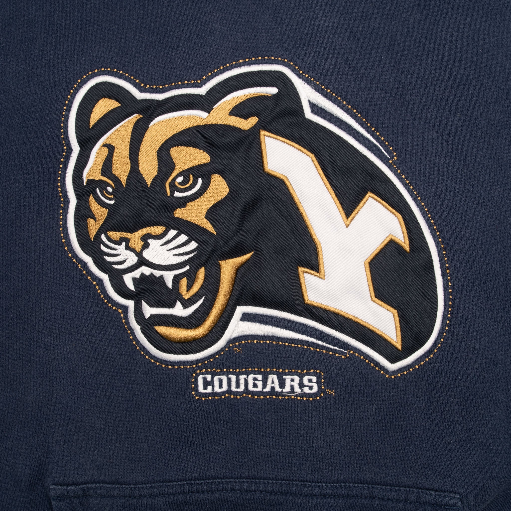 Vintage Nike Ncaa Byu Brigham Young Blue Hoodie Sweatshirt 2000S Size Large