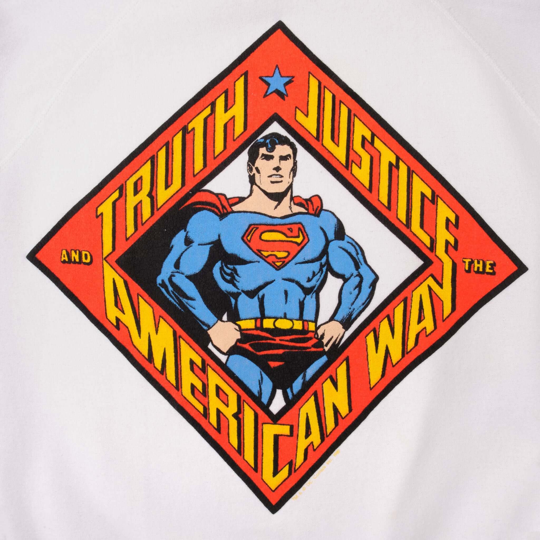 Vintage Superman Truth Justice And The American Way Sweatshirt 1987 Size Large Made In USA.
