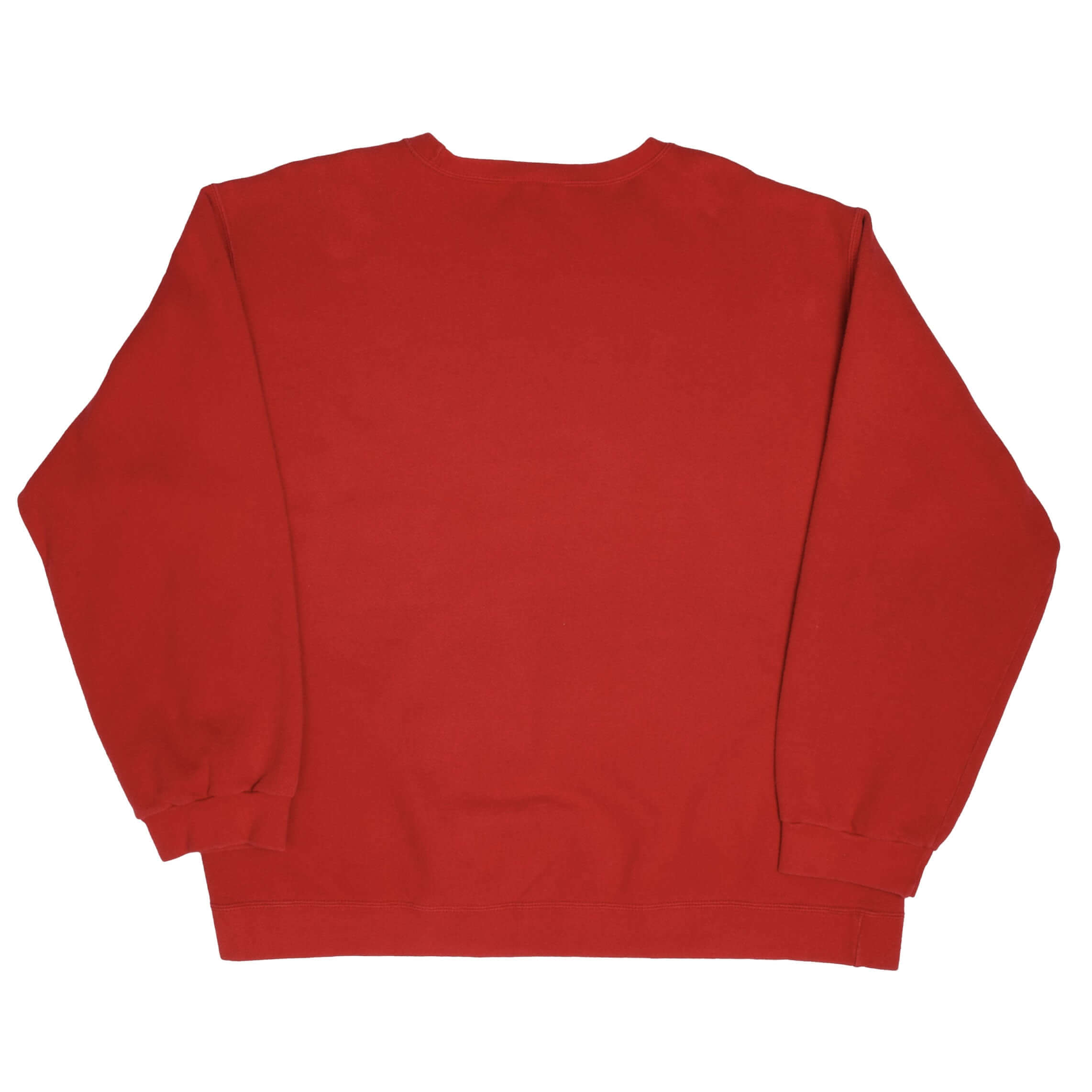 Vintage Nike Classic Swoosh Red Crewneck Sweatshirt 1990S Size XL Made In USA