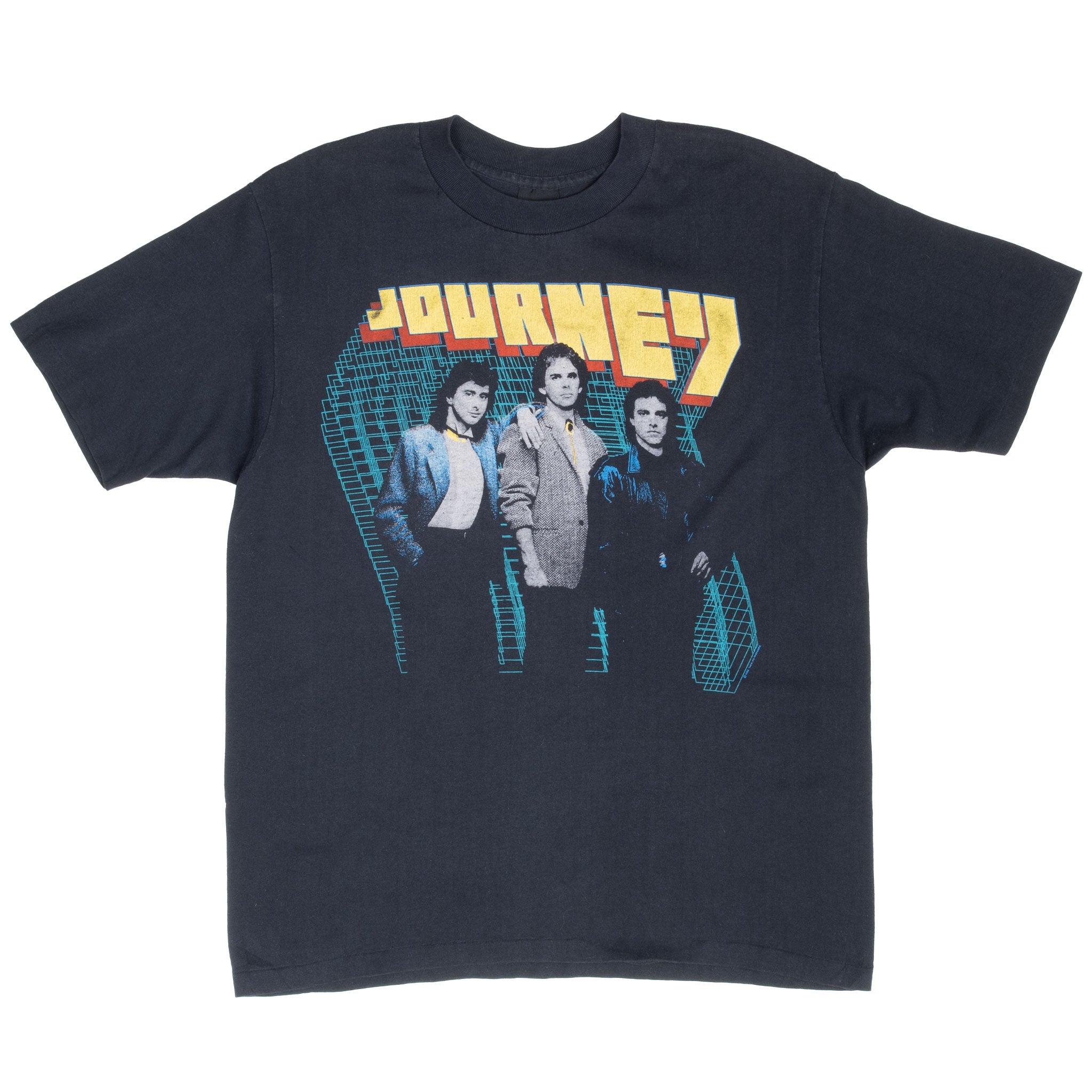 Vintage Journey Raised On The Radio Tee Shirt 1986 Size Large Made In Usa With Single Stitch Sleeves