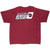 Back of burgundy Nike T-shirt with Swoosh Air graphic across the upper back