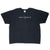 Front of black Nike crewneck T-shirt with white There Is No Finish Line chest embroidery