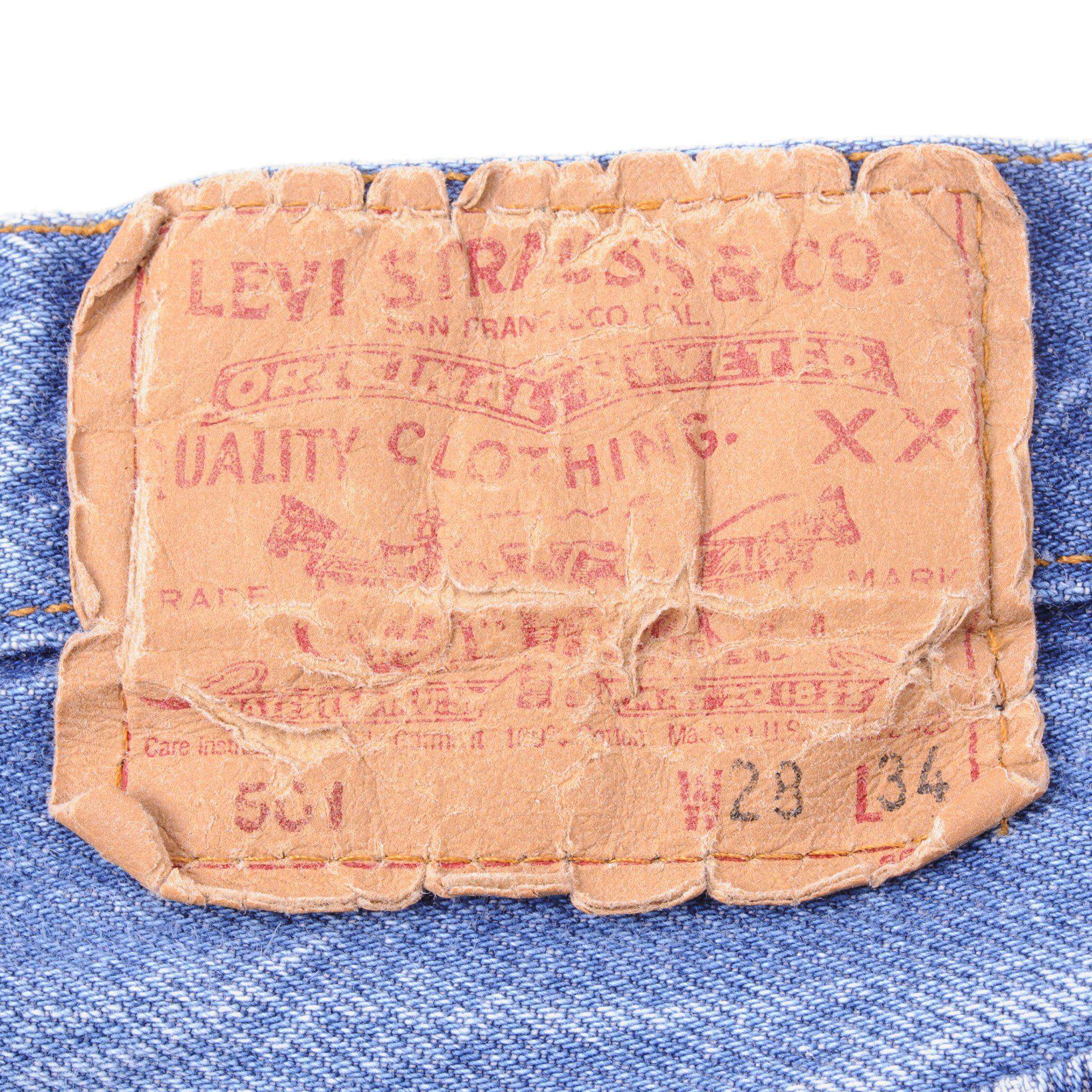 VINTAGE LEVIS 501 JEANS INDIGO ERA 1988-1993 SIZE W27 L30 MADE IN USA