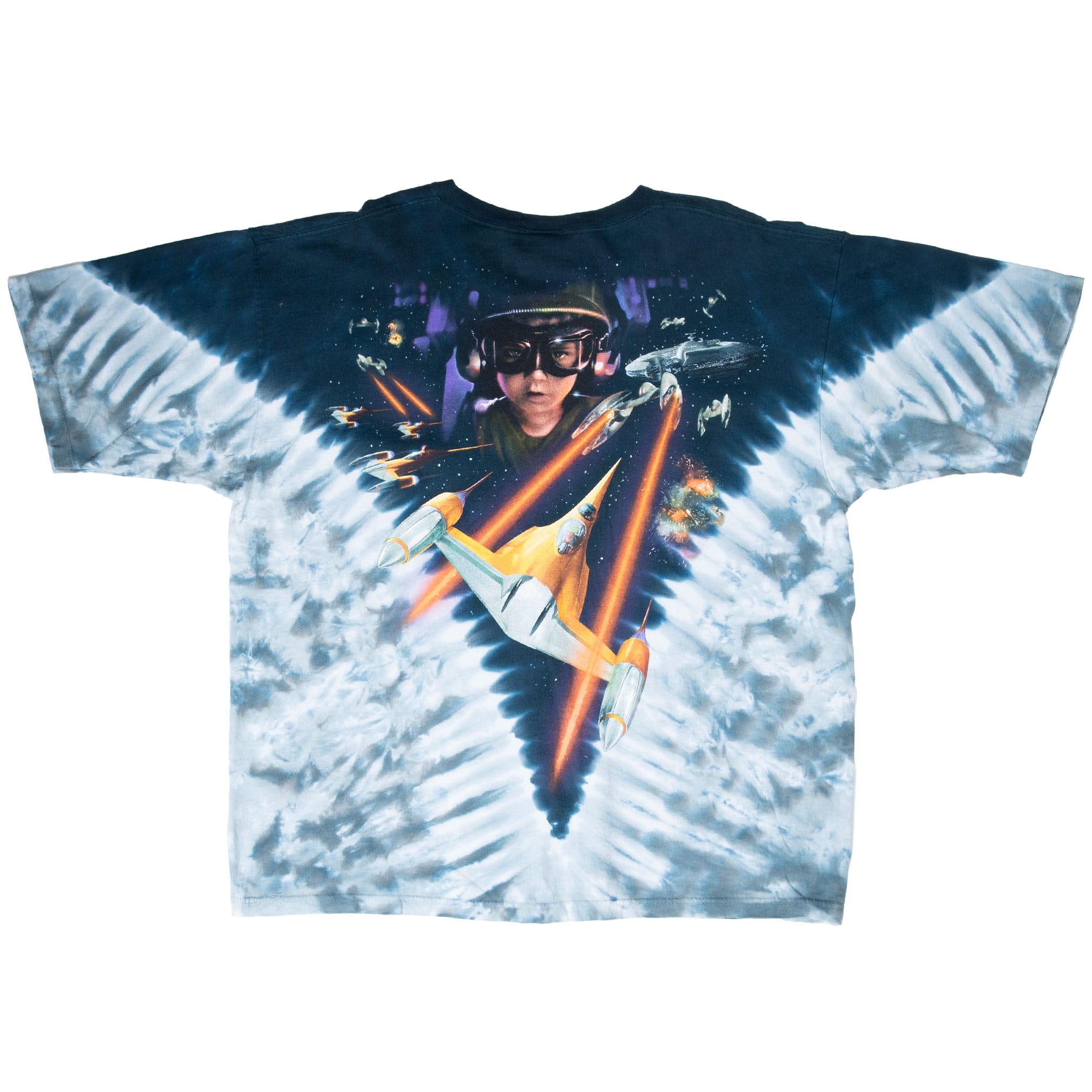 VINTAGE STAR WARS EPISODE I 1998 TIE DYE ALL OVER PRINT TEE SHIRT SIZE XL