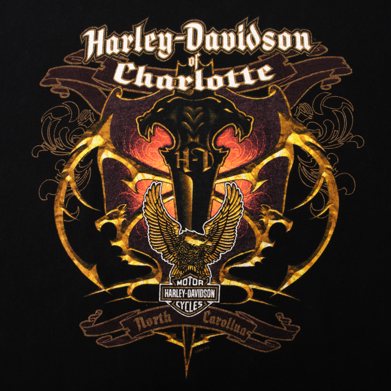 Vintage Original Harley Davidson Of Charlotte Size XL Made In USA