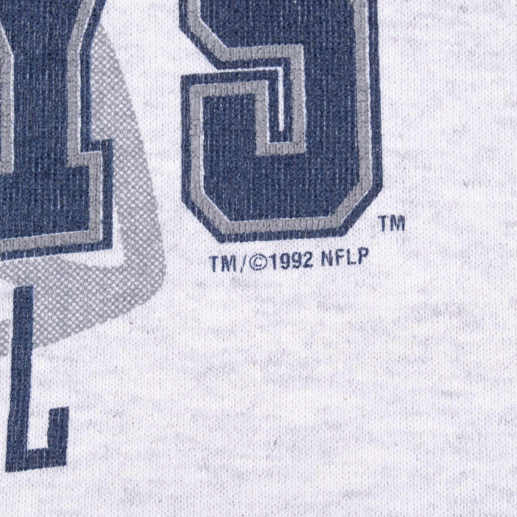 Vintage Nfl Dallas Cowboys Grey Hoodie Sweatshirt 1992 Size XL Made In Usa