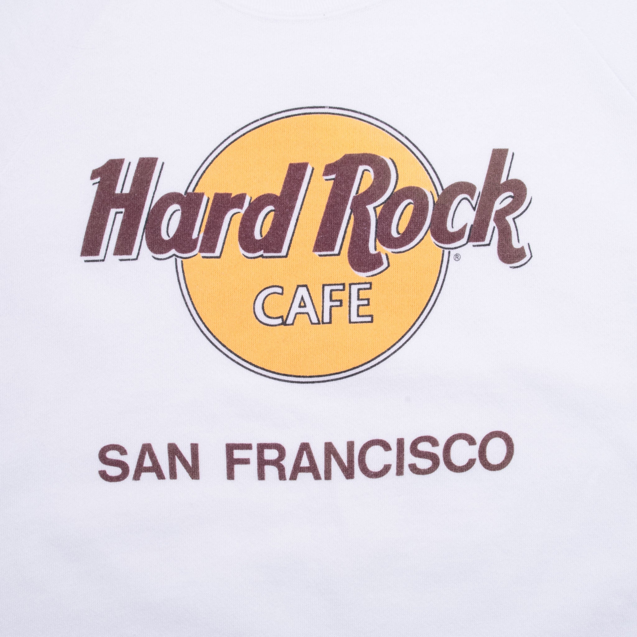 Vintage Hard Rock Cafe San Francisco White Sweatshirt 1980S Size Large