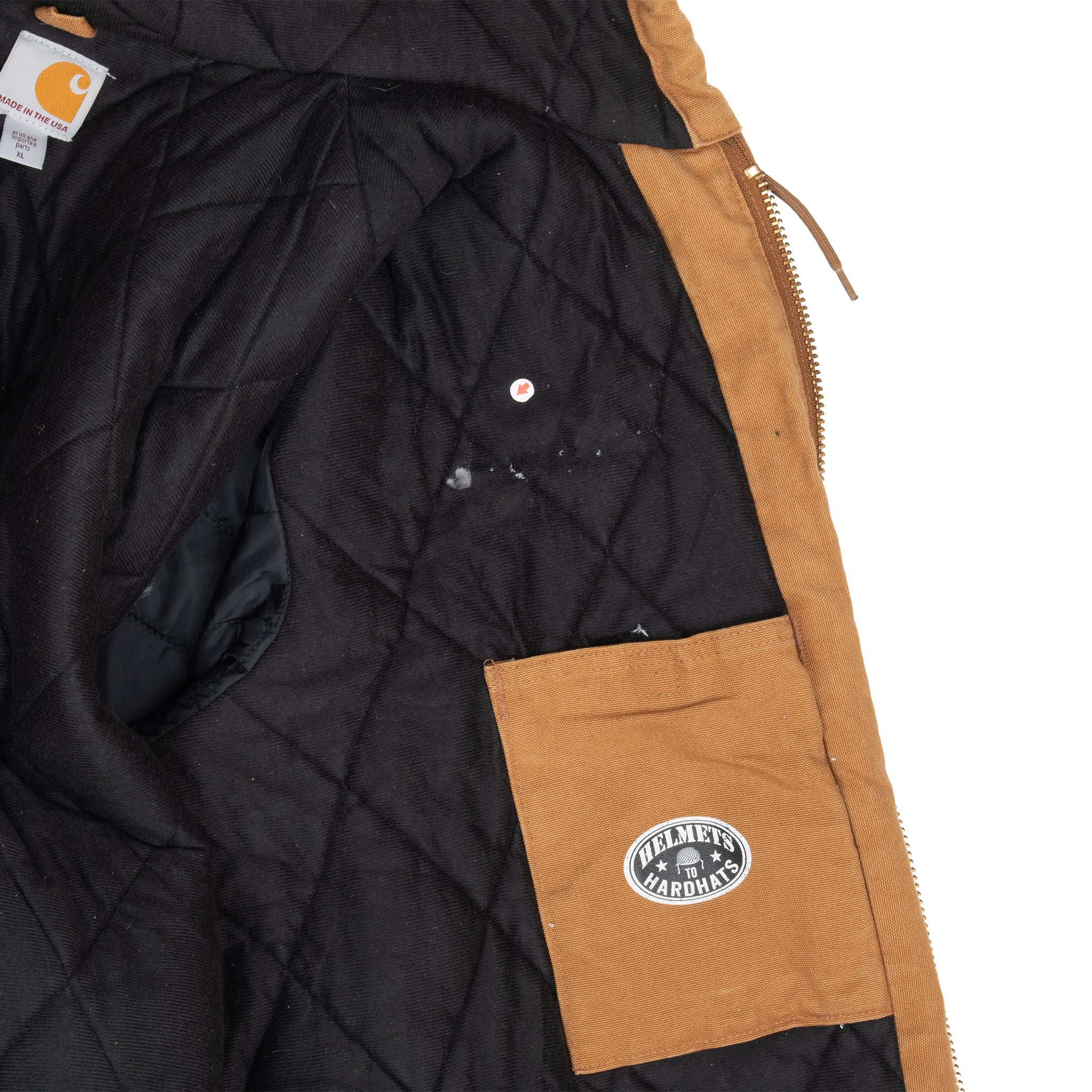 VINTAGE CARHARTT SANDSTONE HOODED ACTIVE JACKET J140BRN XL MADE IN USA