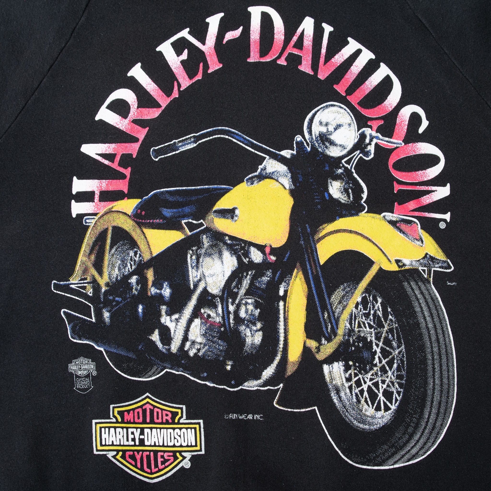 VINTAGE HARLEY DAVIDSON 1980S BLACK SWEATSHIRT SIZE MEDIUM MADE IN USA