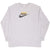 Vintage Nike Big Swoosh Long Sleeve Grey Tee Shirt 1990S Size Large