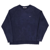 Vintage Blue Nike Classic Small Swoosh Sweatshirt 2000s Size XL