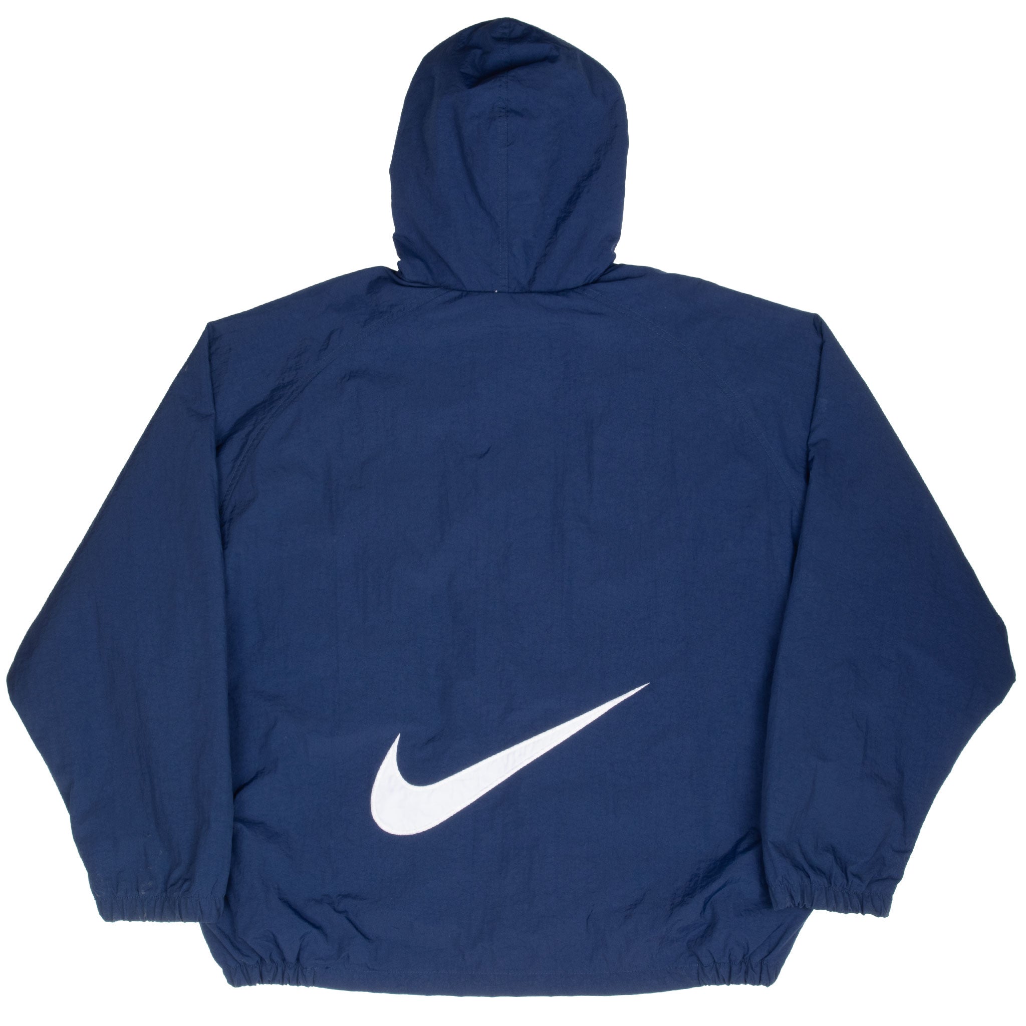 Vintage Nike Air Blue Hooded Windbreaker Jacket 1990S Size XL