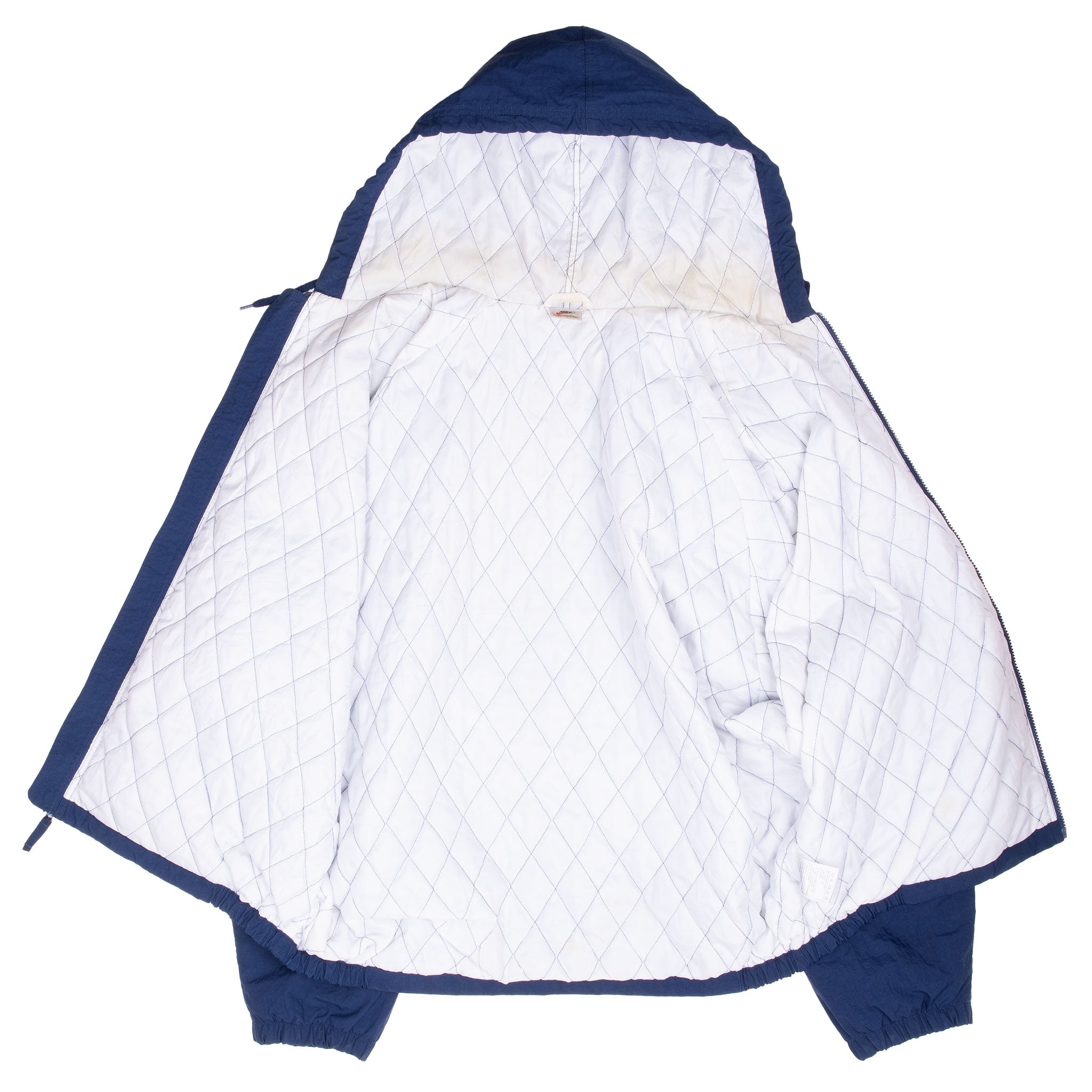 Vintage Nike Air Blue Hooded Windbreaker Jacket 1990S Size XL