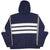 Vintage Adidas Navy Blue Nylon Windbreaker Hooded Jacket 1990S Size Large