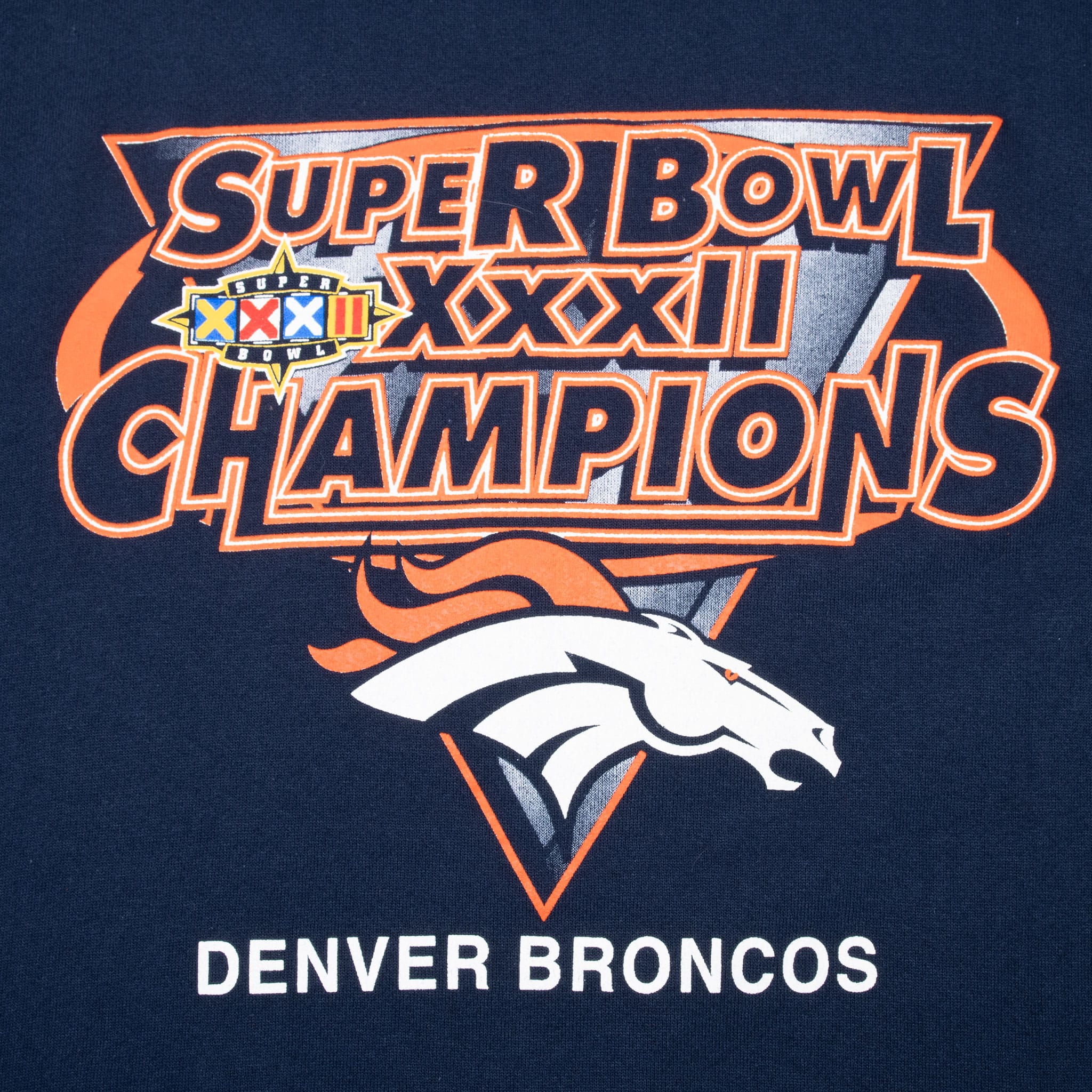 VINTAGE NFL DENVER BRONCOS SUPER BOWL CHAMPIONS XXXIII 1998 SWEATSHIRT LARGE