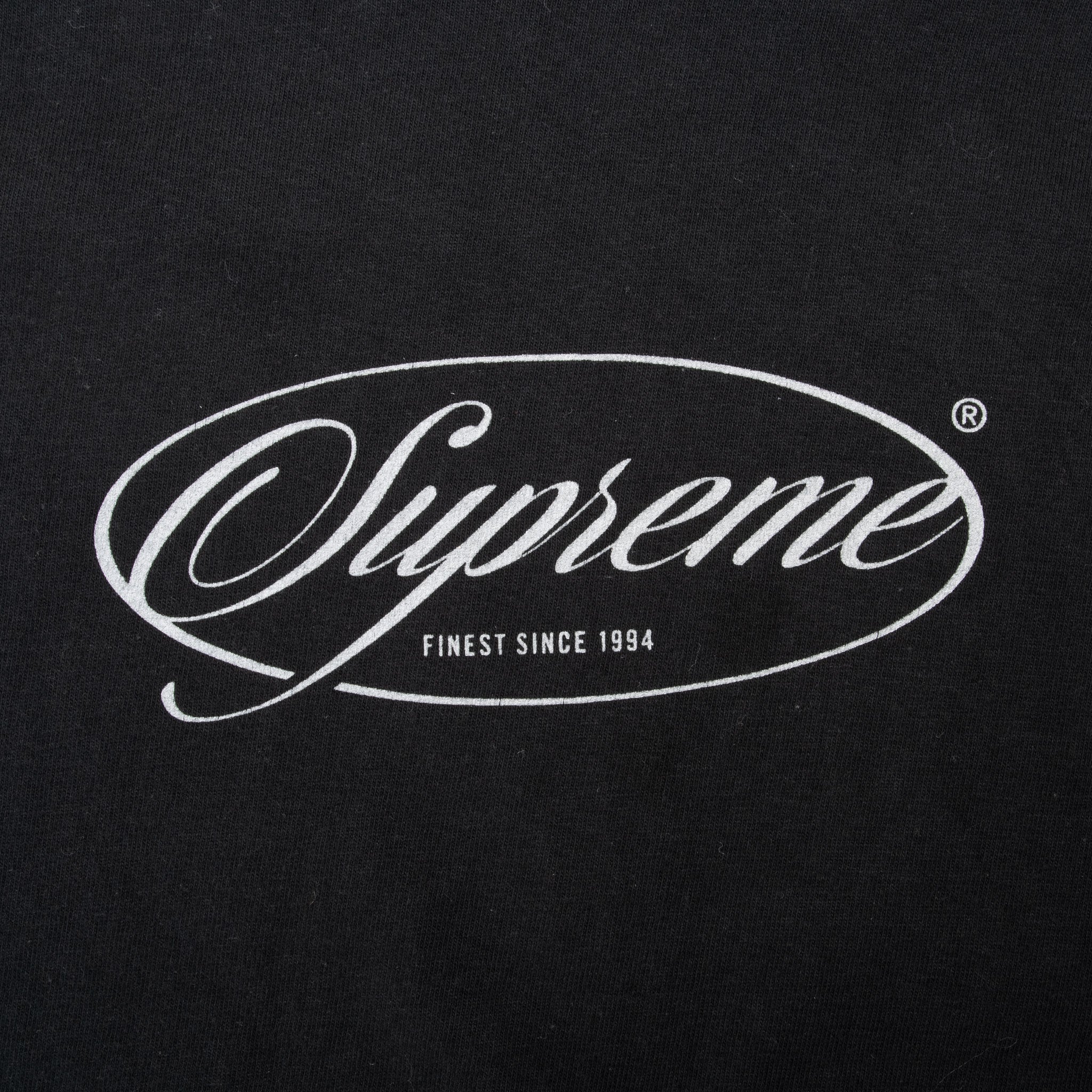 Supreme Finest Since 1994 Black Tee Shirt Size Medium Made In Usa