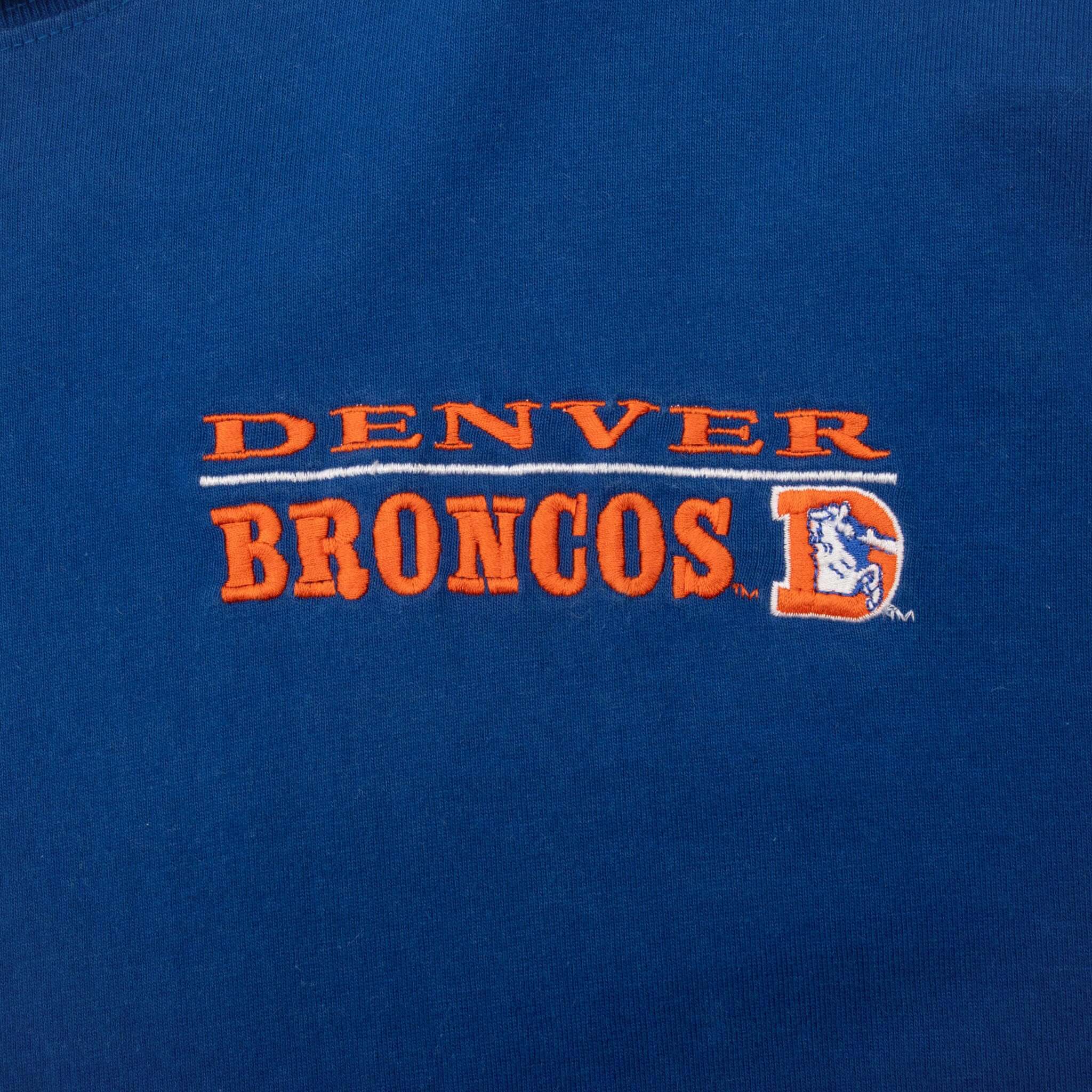 Vintage Nfl Denver Broncos Embroidered 1990S Tee Shirt Size Large