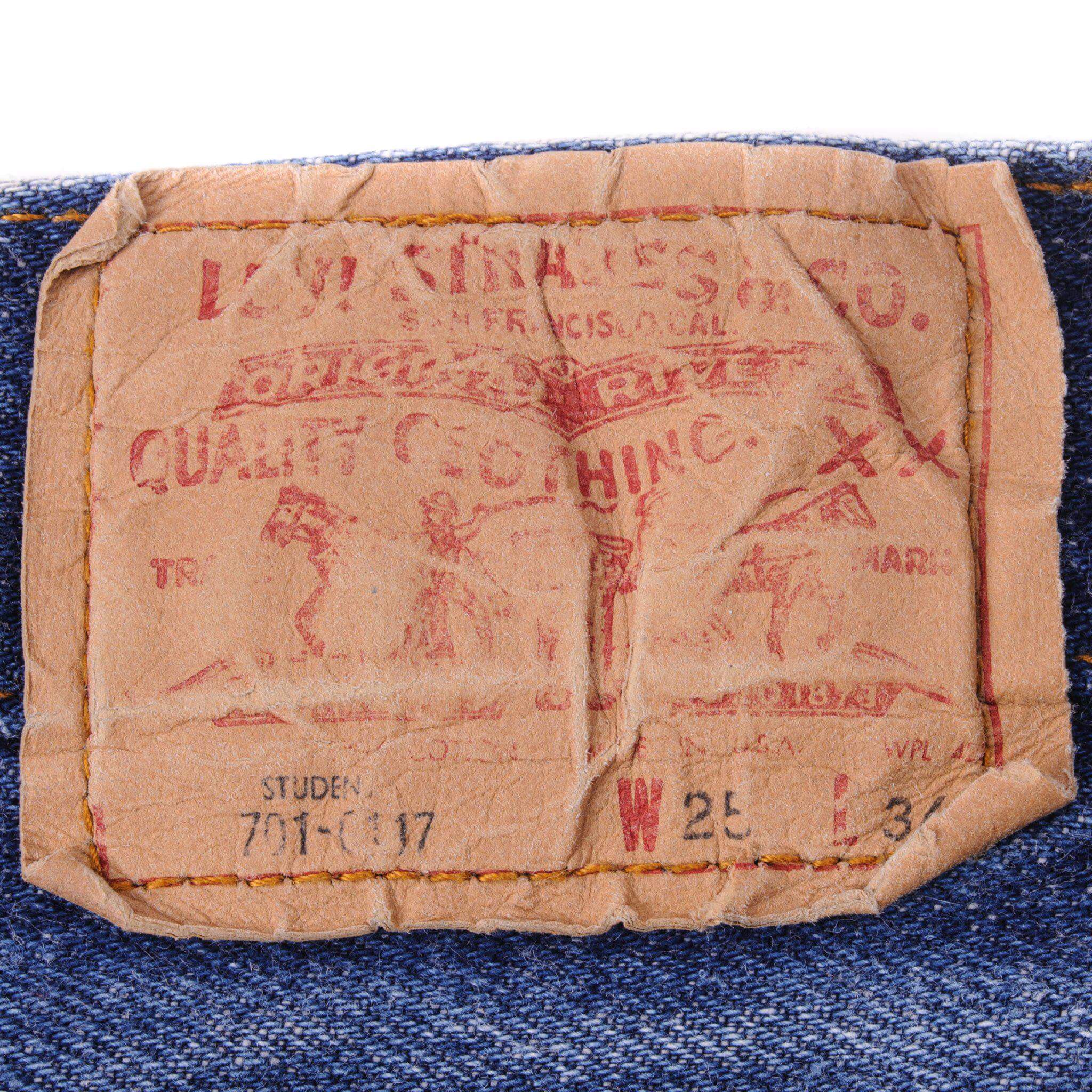 VINTAGE LEVIS 501 JEANS INDIGO 80S SIZE W24 L29 MADE IN USA