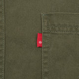 Vintage Levis Pocket Olive Green Denim Shirt 2000S Size Large