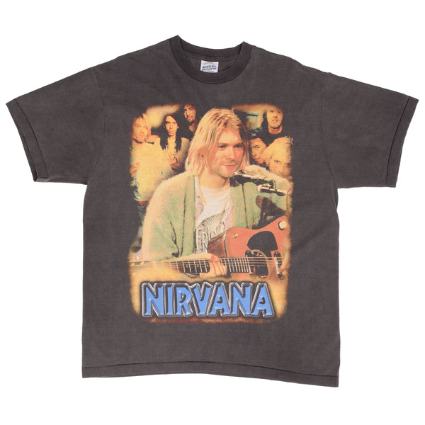 Bootleg Tee Shirt NirvanaKurt Cobain Size XL With Single Stitch Sleeves