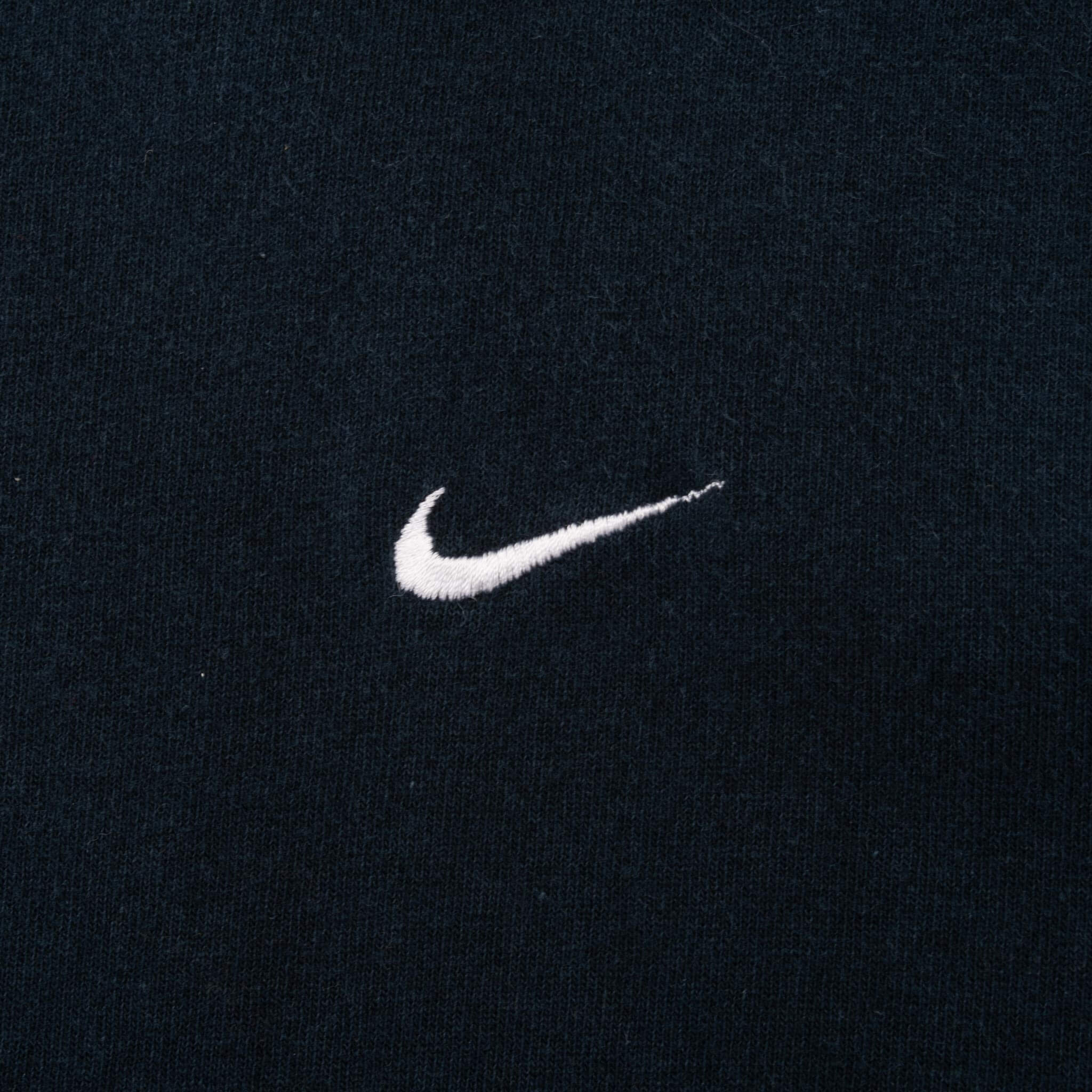 Vintage Nike Black Classic Swoosh Tee Shirt 1990S Size Large Made In Usa
