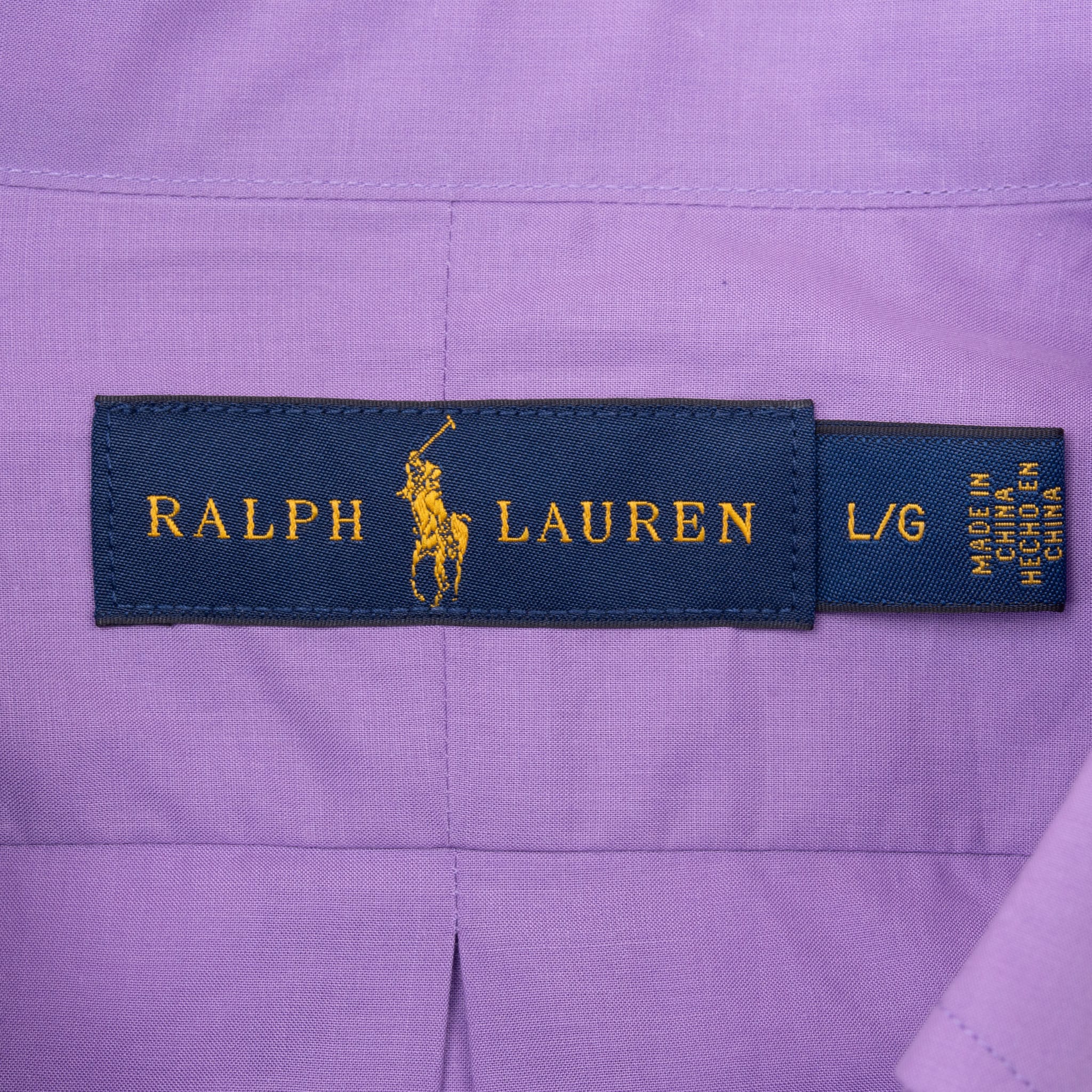 VINTAGE POLO RALPH LAUREN PURPLE SHIRT SIZE LARGE DEADSTOCK NWT