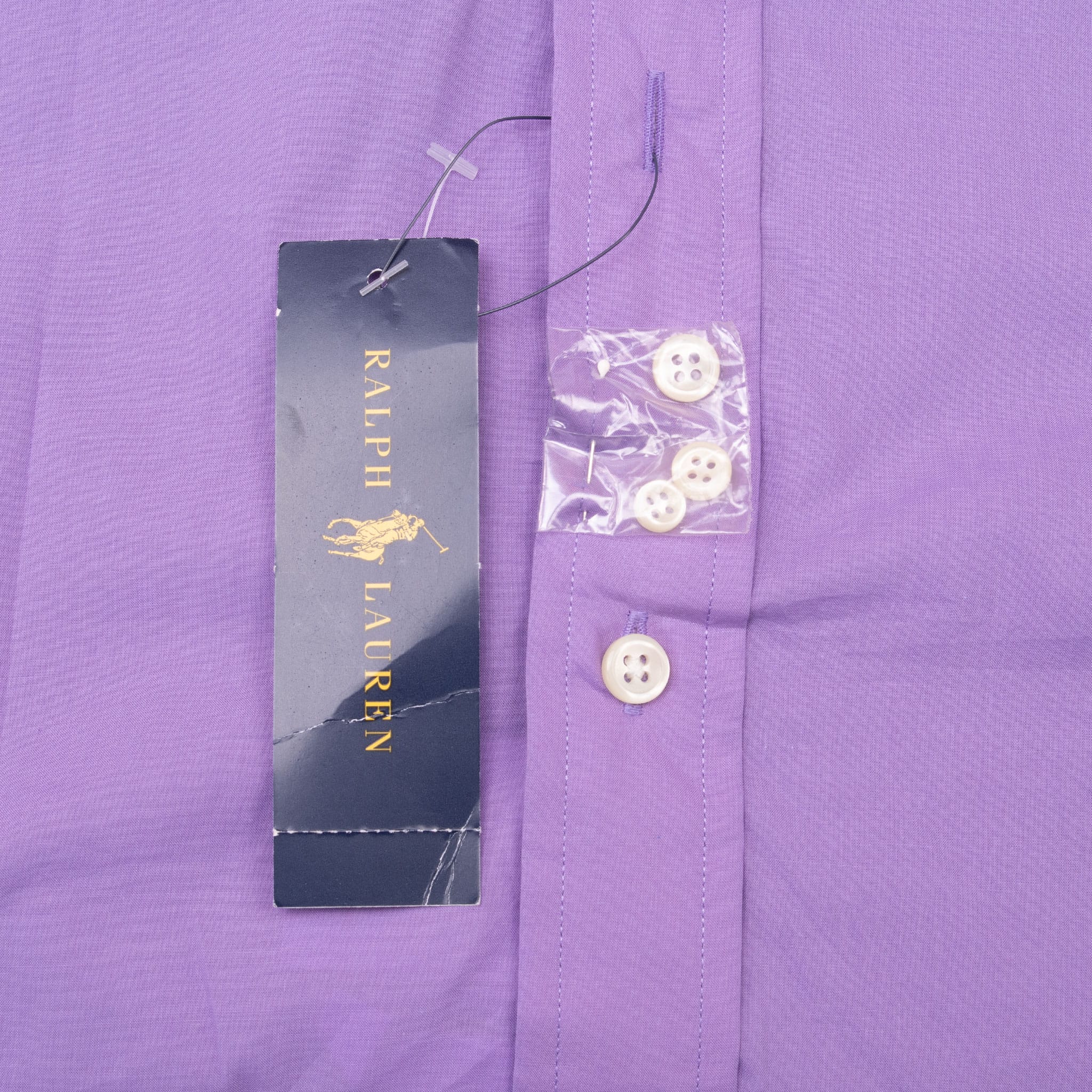VINTAGE POLO RALPH LAUREN PURPLE SHIRT SIZE LARGE DEADSTOCK NWT