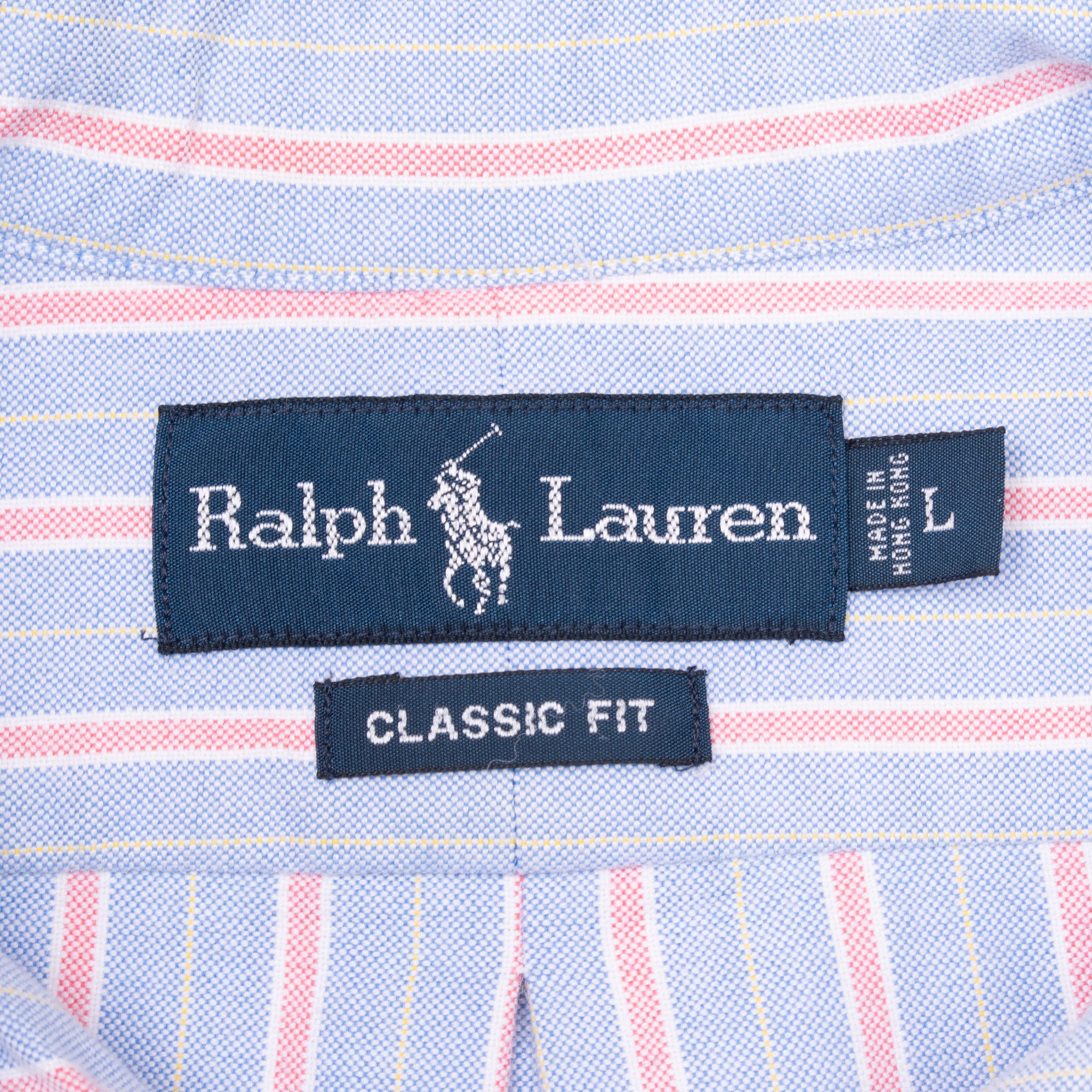 VINTAGE RALPH LAUREN BLUE STRIPED SHIRT 1990S SIZE LARGE