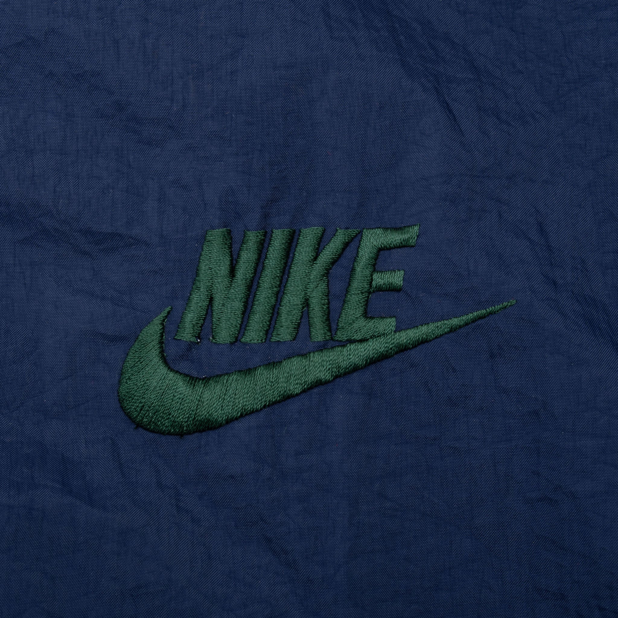 Vintage Nike Blue Black Green Big Swoosh Windbreaker Jacket 1990S Size Medium