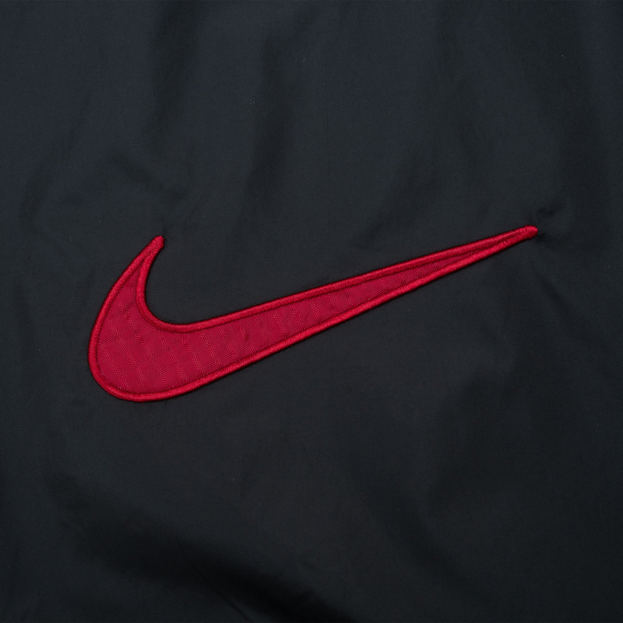 Vintage Nike Center Swoosh Black Red Pullover Windbreaker Jacket 1990S Size Large