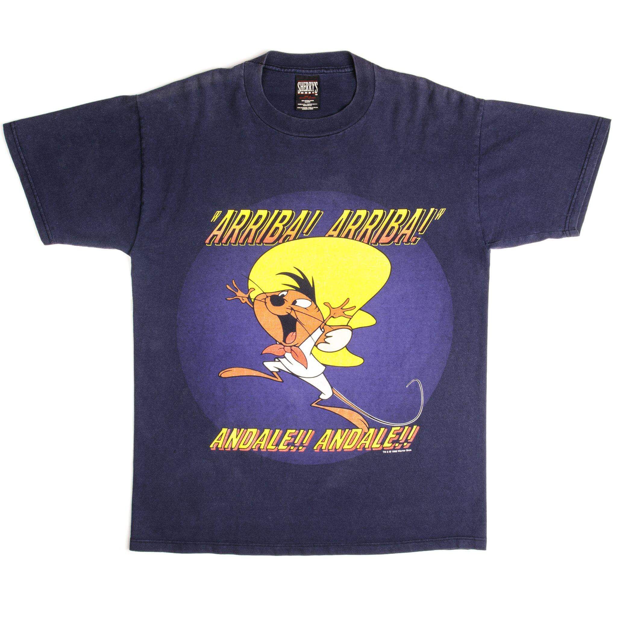 Vintage Looney Tune Speedy Gonzales "Arriba ! Arriba ! Andale !! Andale !! Tee Shirt 1998 Size Medium Made In USA.