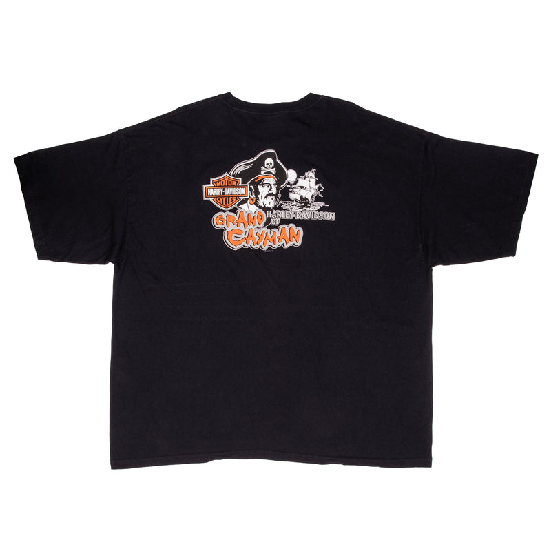 Vintage Harley Davidson Pirate Grand Cayman Tee Shirt 2005 Size 5XL Made In USA