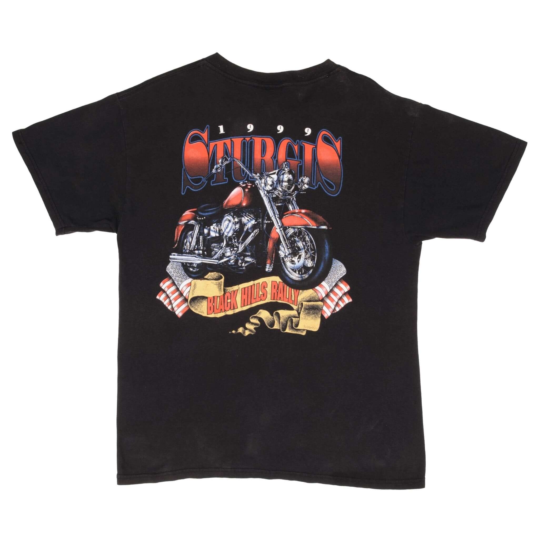 Vintage Biker Sturgis Black Hills Rally 59Th Annual Tee Shirt 1999 Size Large