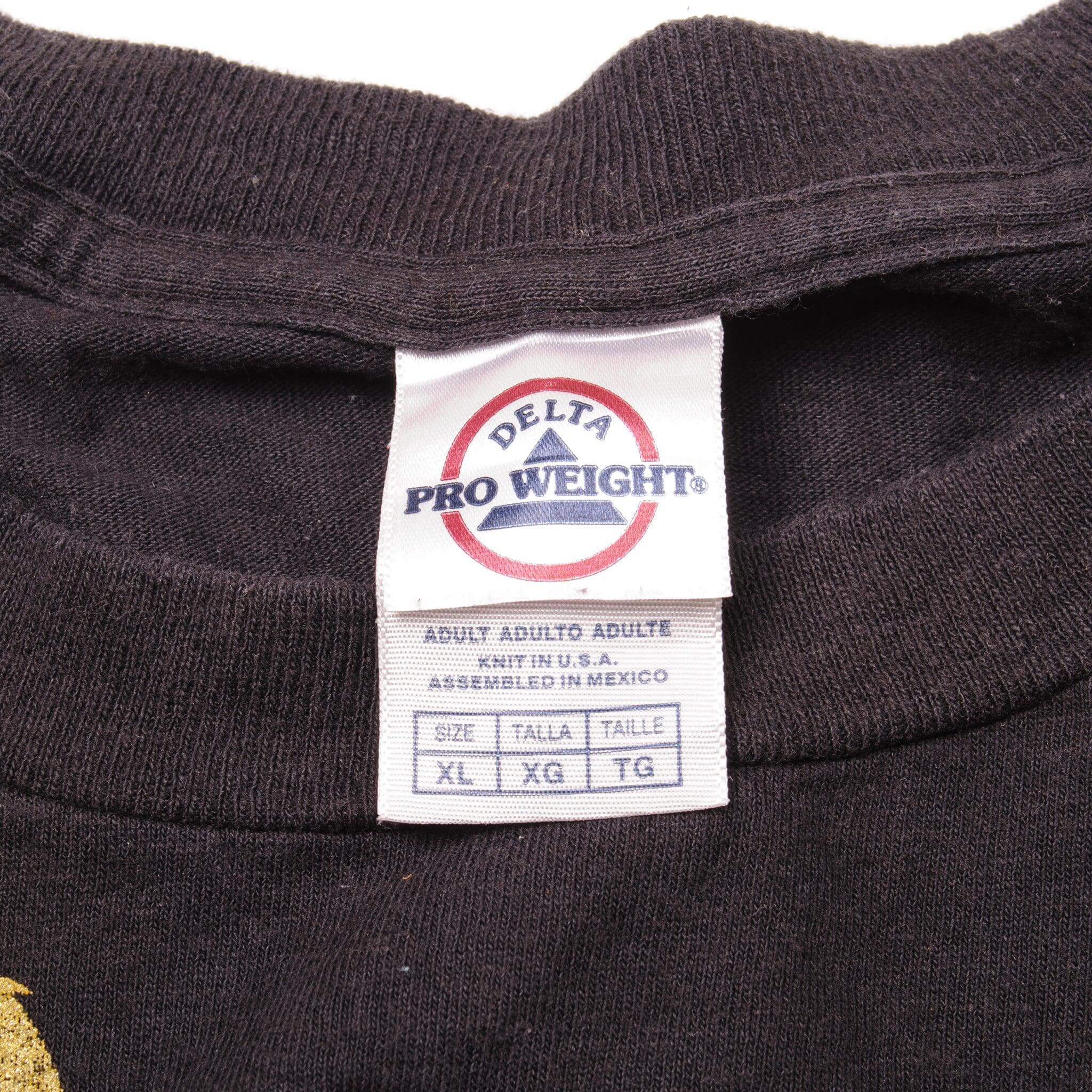 Vintage All Over Print Looney Tunes Taz Delta Pro Weight Tee Shirt Size XL.