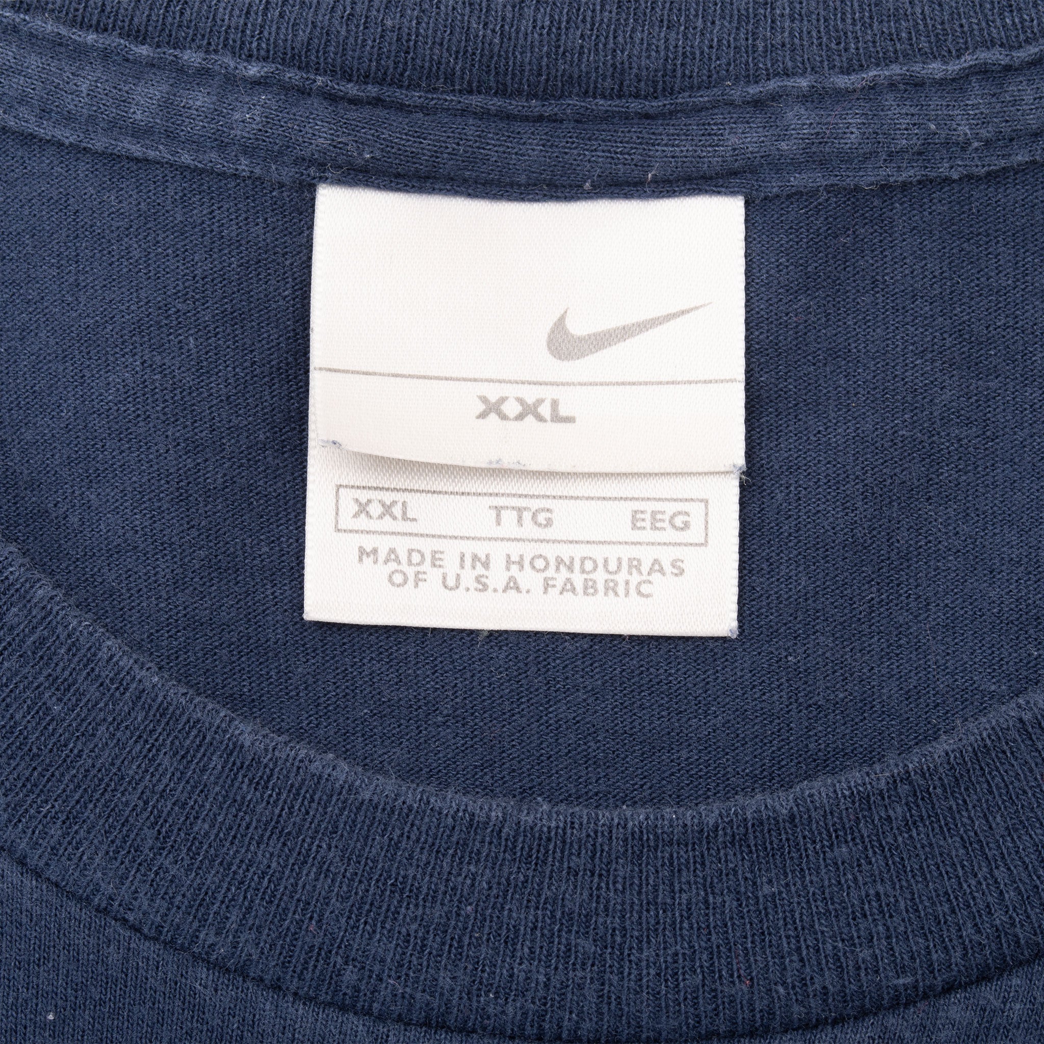 Vintage Nike Spellout Navy Blue Tee Shirt 2000S Size 2XL Made In Usa