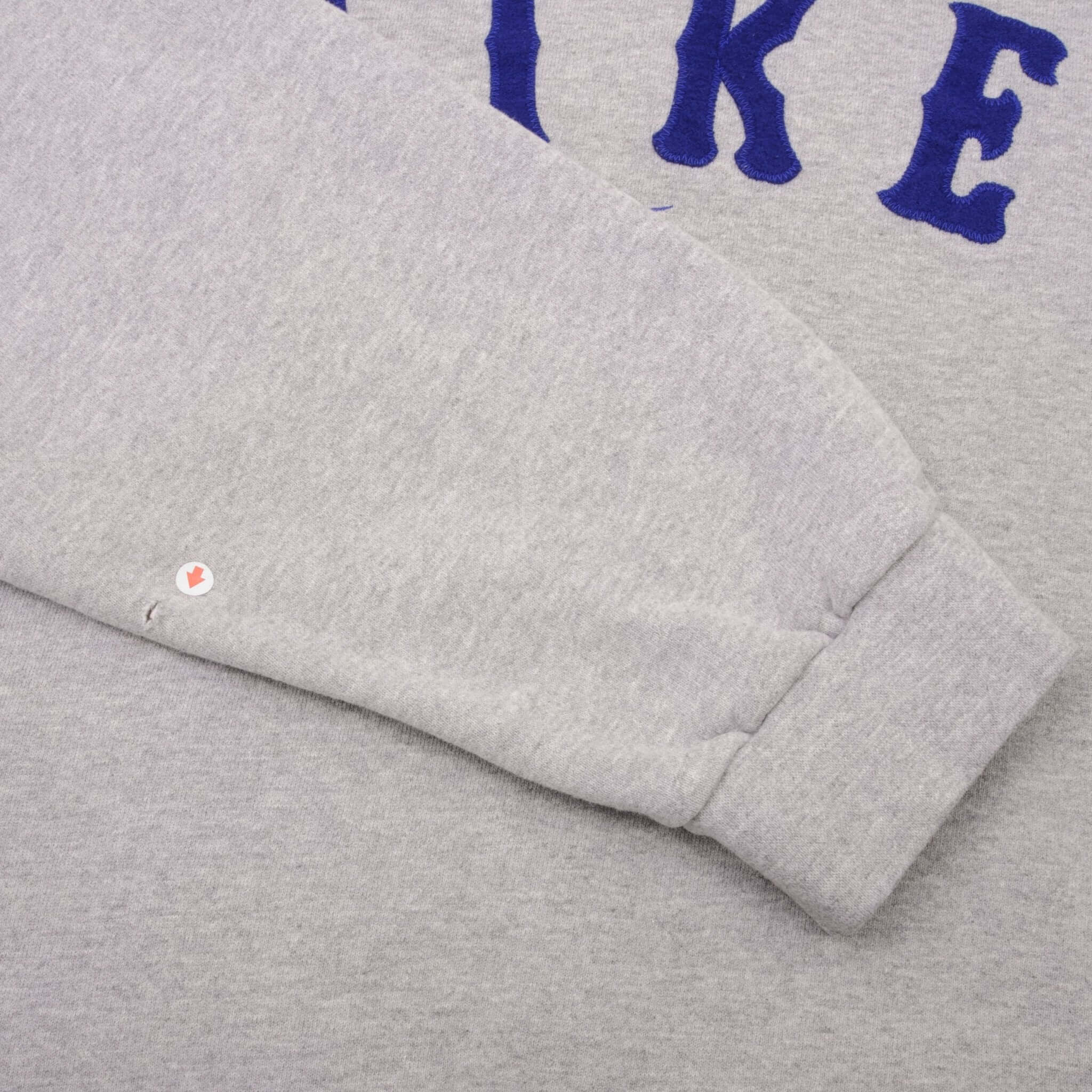 Vintage Gray Nike Centered Swoosh Sweatshirt 90s Size XL Made In USA