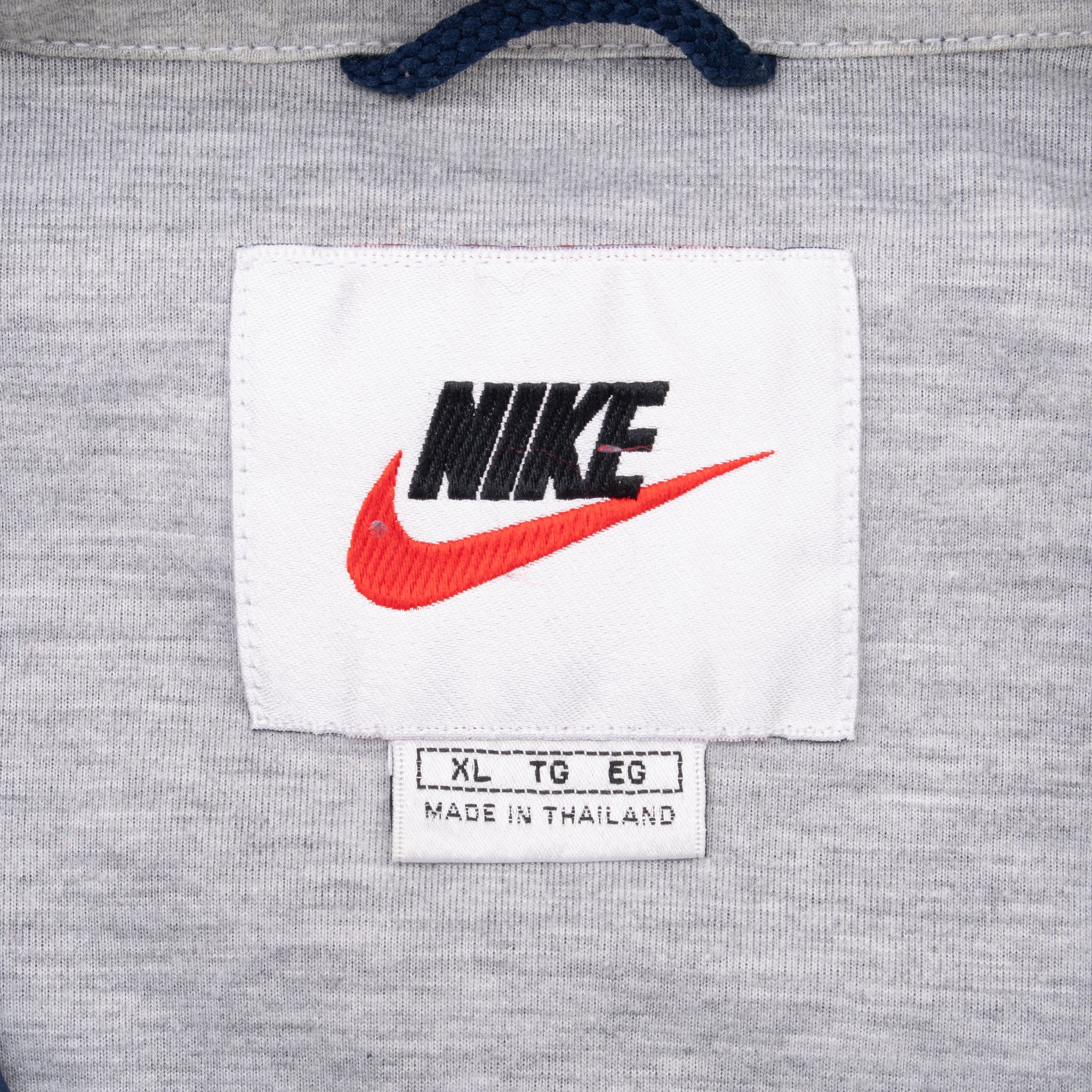 Vintage Nike Classic Swoosh Navy Blue Windbreaker Jacket 1990S Size XL