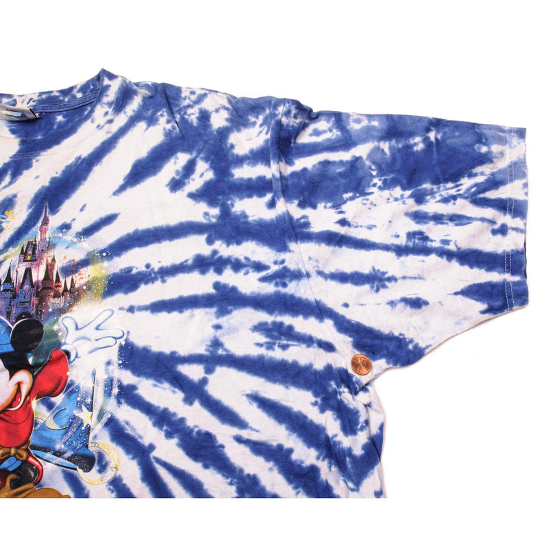 VINTAGE TIE DYE WALT DISNEY WORLD MICKEY TEE SHIRT SIZE 2XL