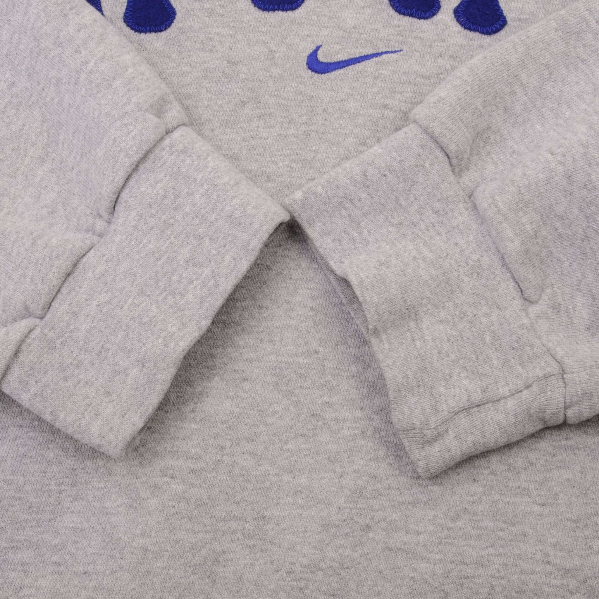 Vintage Gray Nike Centered Swoosh Sweatshirt 90s Size XL Made In USA