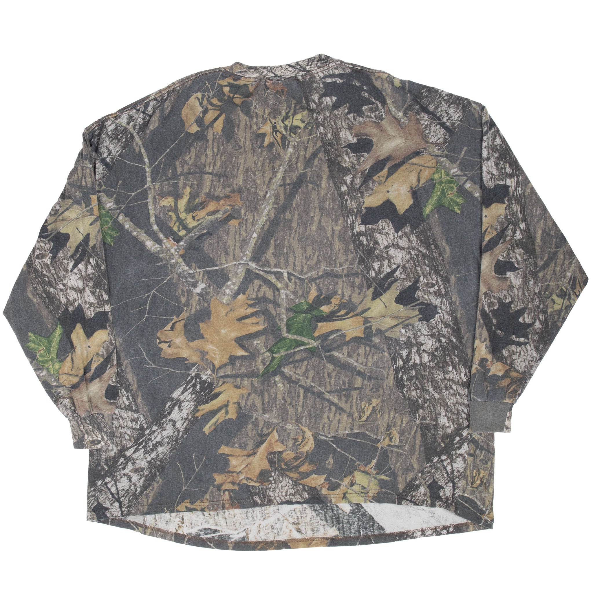 Vintage Hunting Mossy Oak Break Up Infinity Camo Long Sleeve Pocket Tee Shirt Size 3XL