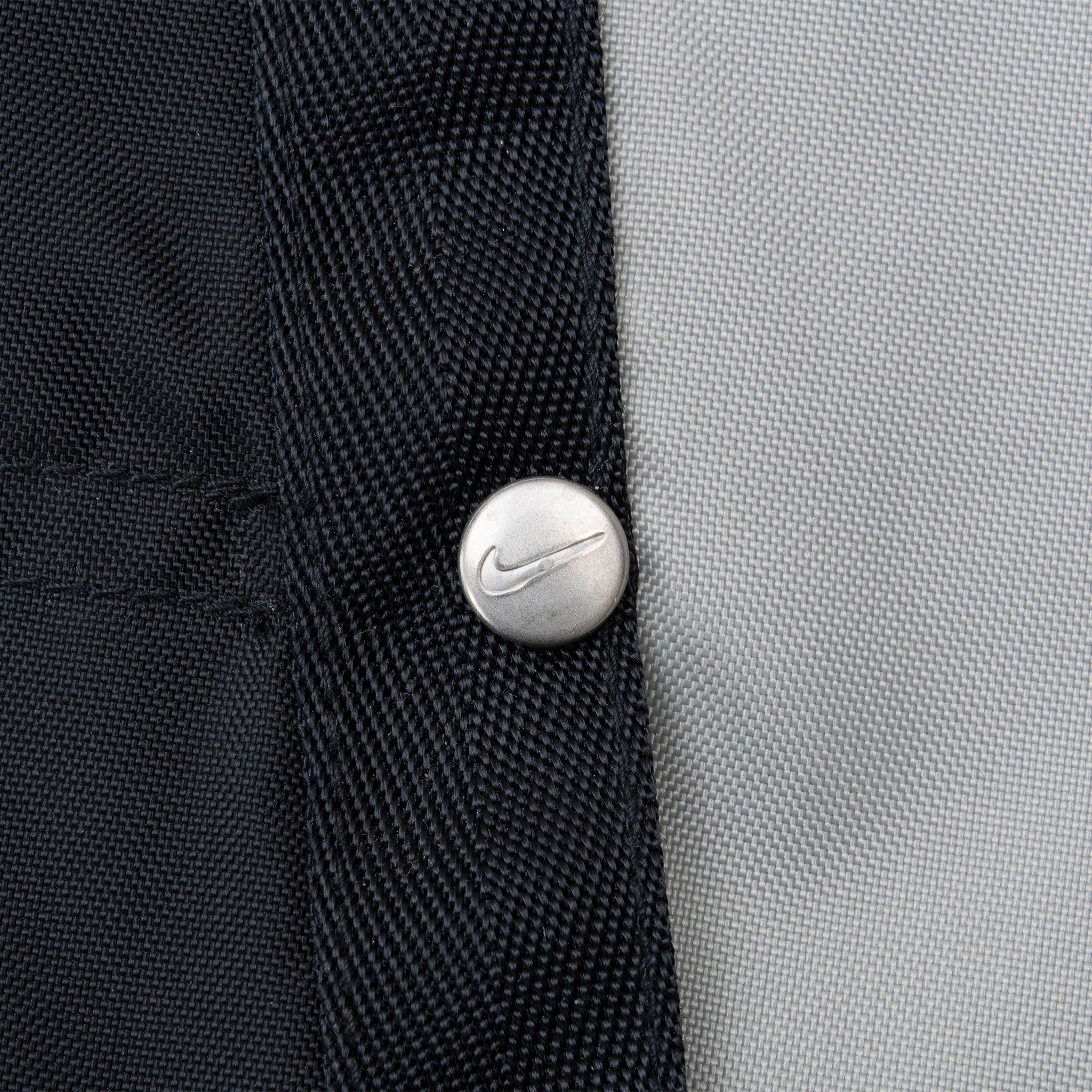 Vintage Nike Swoosh Black Grey Hooded Windbreaker Jacket 2000S Size Large