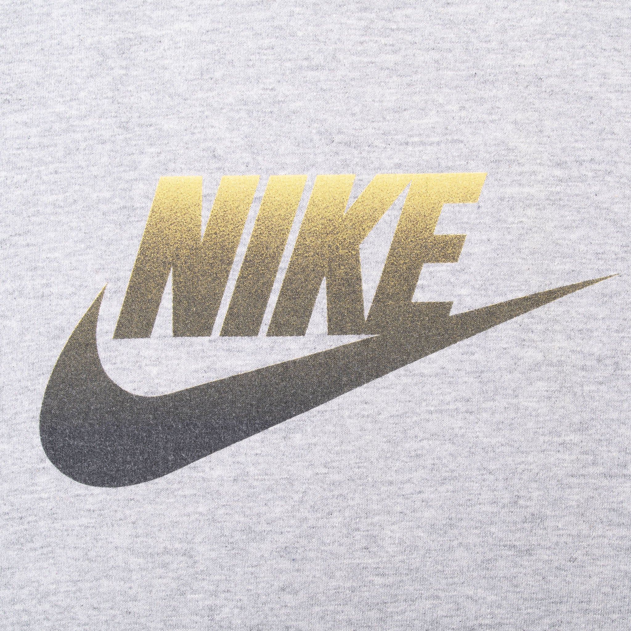 VINTAGE NIKE BIG SWOOSH LONG SLEEVE GREY TEE SHIRT 1990S SIZE LARGE