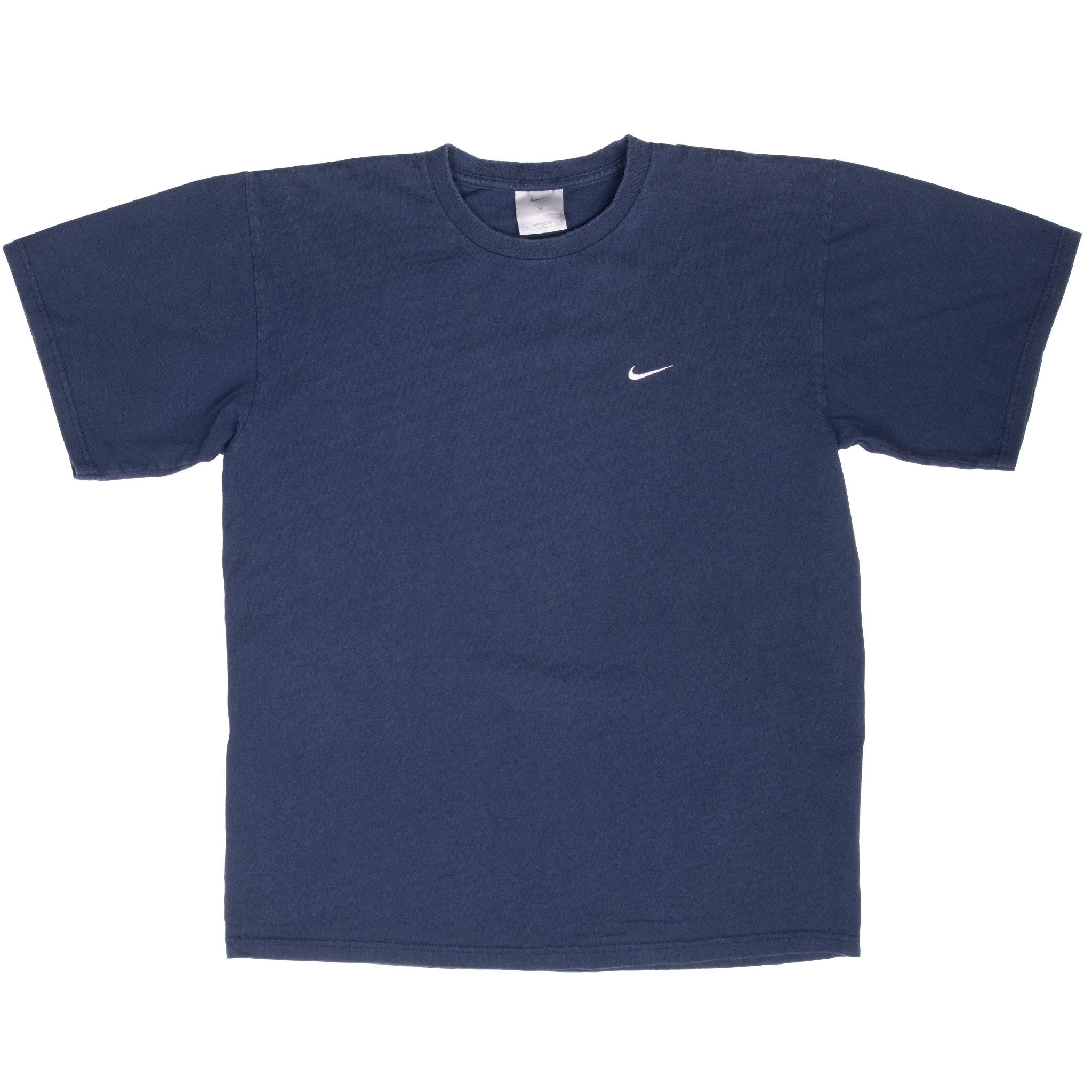 Vintage Nike Classic Swoosh Navy Blue Tee Shirt 2000S Size Medium
