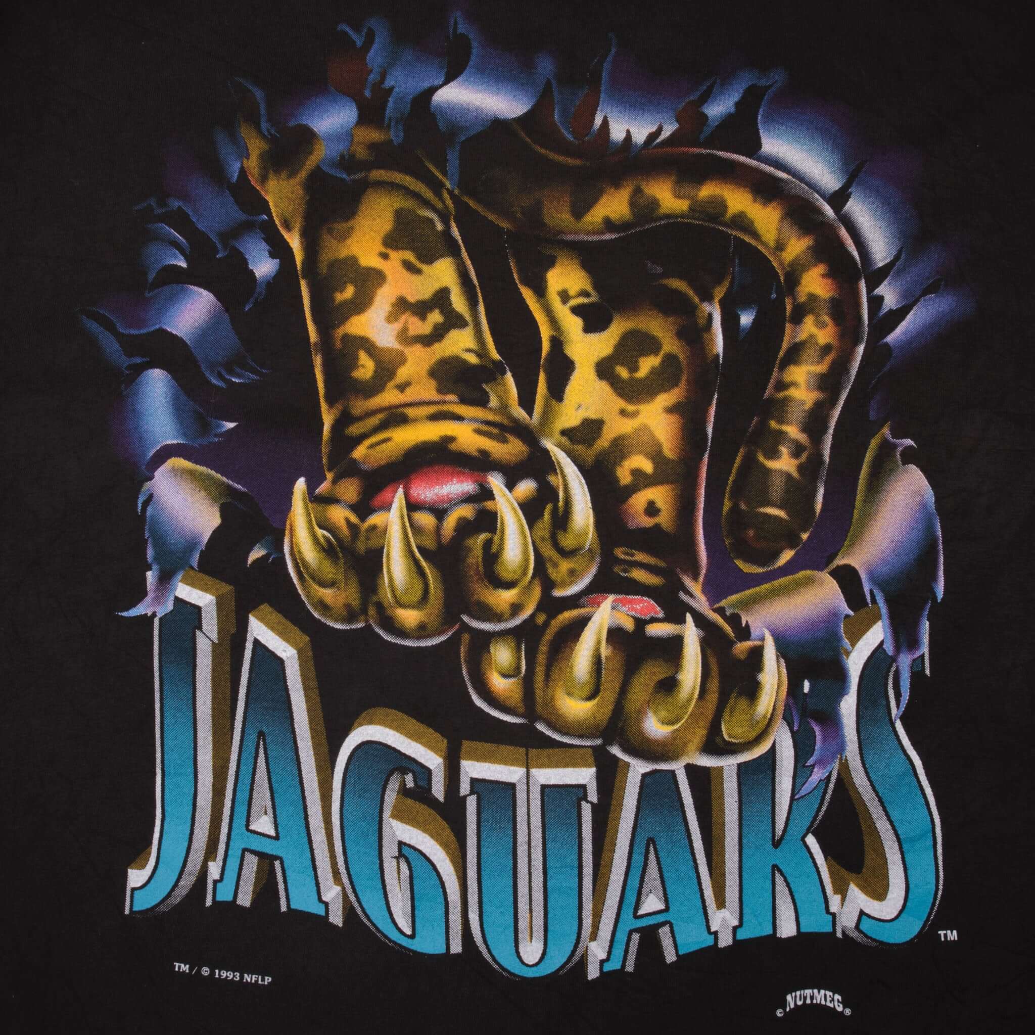 VINTAGE NFL JACKSONVILLE JAGUARS TEE SHIRT 1993 SIZE XL MADE IN USA