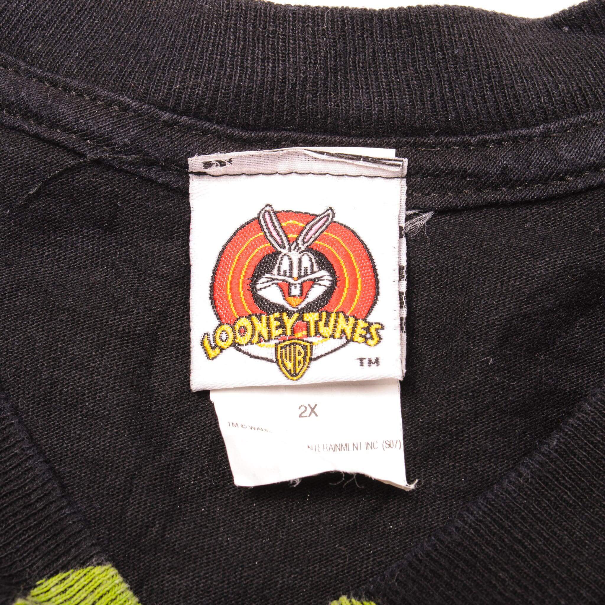 Vintage All Over Print Looney Tunes Marvin The Martian Tee Shirt 2006 Size 2XLarge.